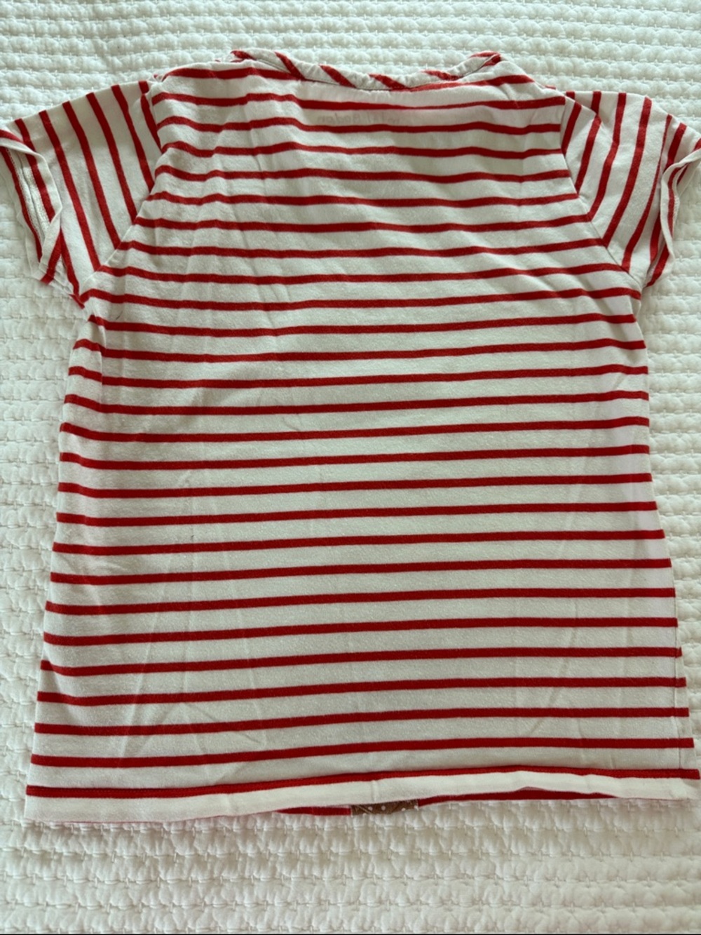 Mini Boden Red & White Striped Tee with Colorful Ice Cream Appliqué, size 5-6Y - Picture 3 of 3
